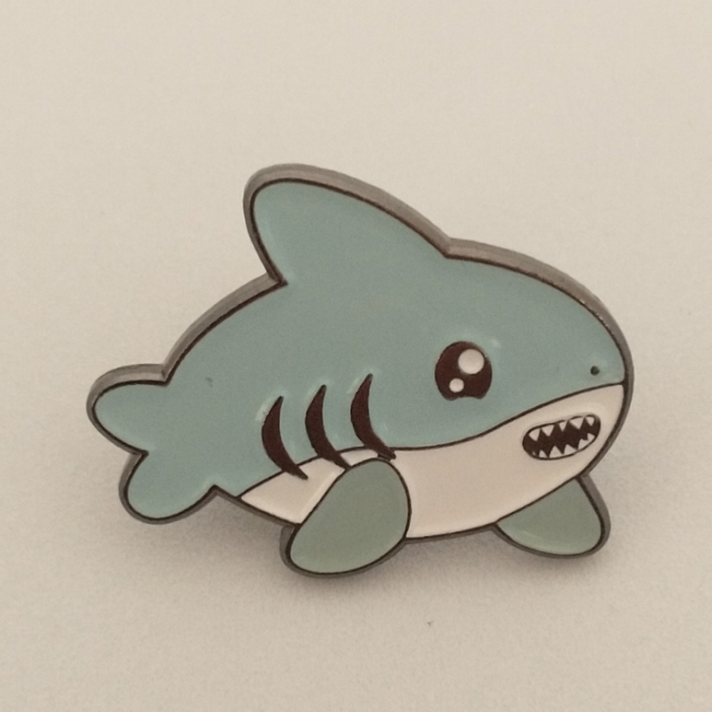 🧁 3/$30 Adorable Shark Enamel Pin NEW